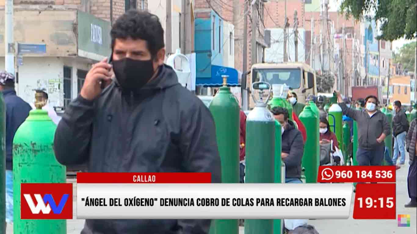 "Ángel de Oxígeno" denuncia cobro de colas para recargar balones