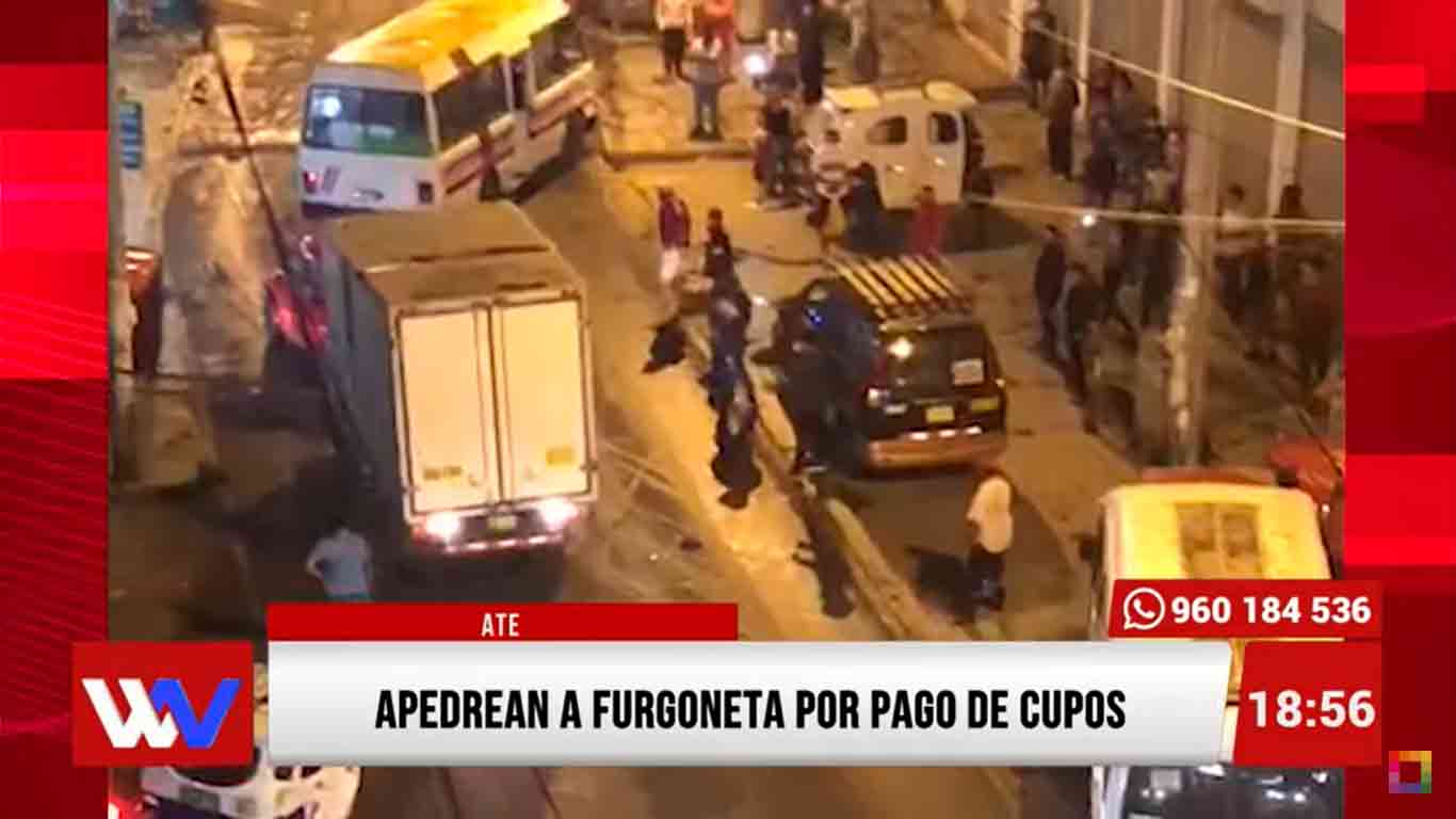 Apedrean a furgoneta por pago de cupos