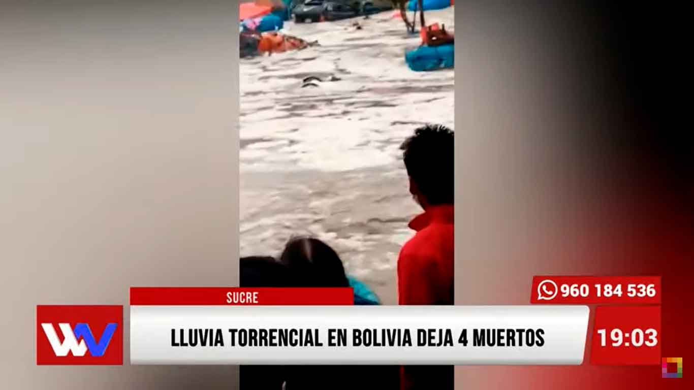 Sucre: Lluvia torrencial en Bolivia deja 4 muertos