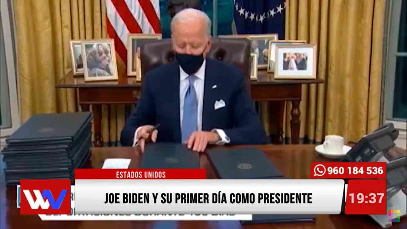 Joe Biden y su primer día como presidente