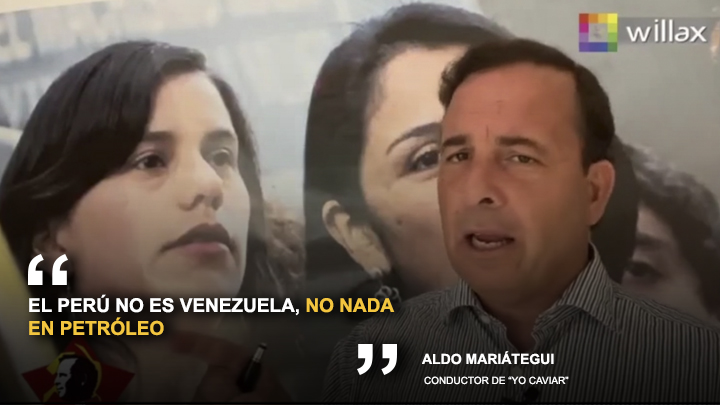 Aldo Mariátegui: "El Perú no es Venezuela, no nada en petróleo"