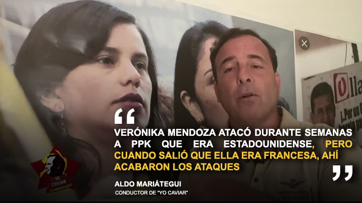 Aldo Mariátegui: "Verónika Mendoza atacó durante semanas a PPK que era estadounidense, pero cuando salió que ella era francesa, ahí acabaron los ataques"