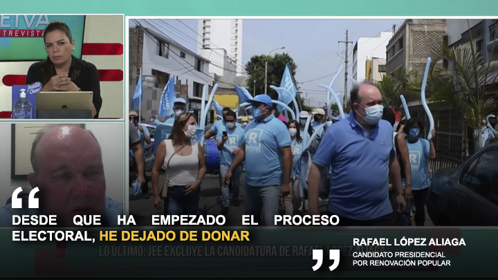 Rafael López Aliaga: "Desde que ha empezado el proceso electoral, he dejado de donar"