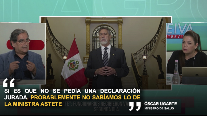 Portada: Óscar Ugarte: "Si es que no se pedía una declaración jurada, probablemente no sabíamos lo de la ministra Astete"