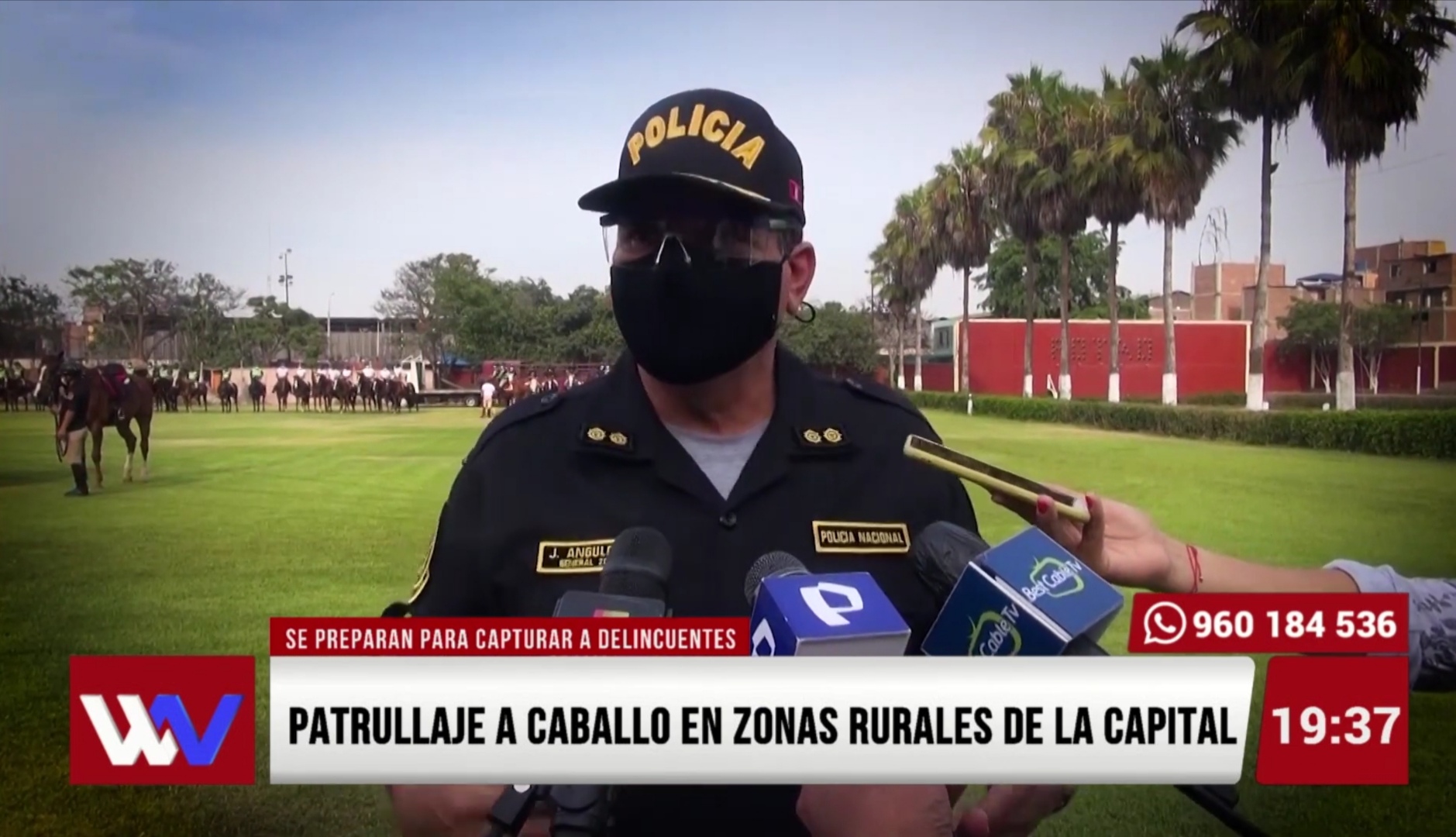 Portada: Patrullaje a caballo en zonas rurales de la capital