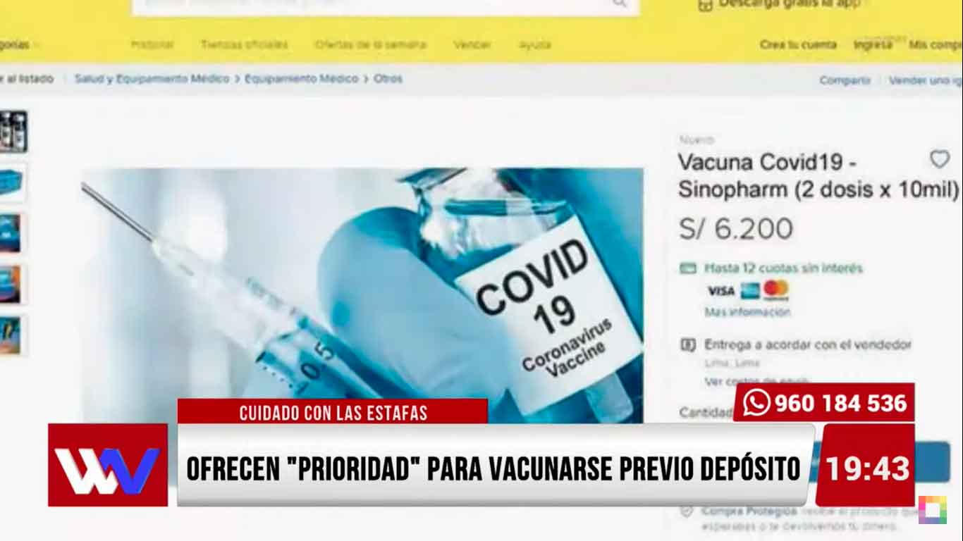 Portada: Ofrecen "prioridad" para vacunarse