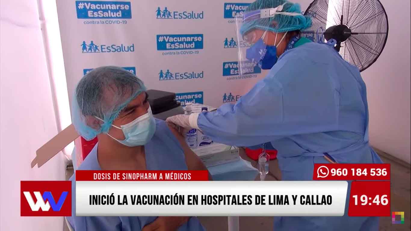 Inició la vacunación en hospitales de Lima y Callao