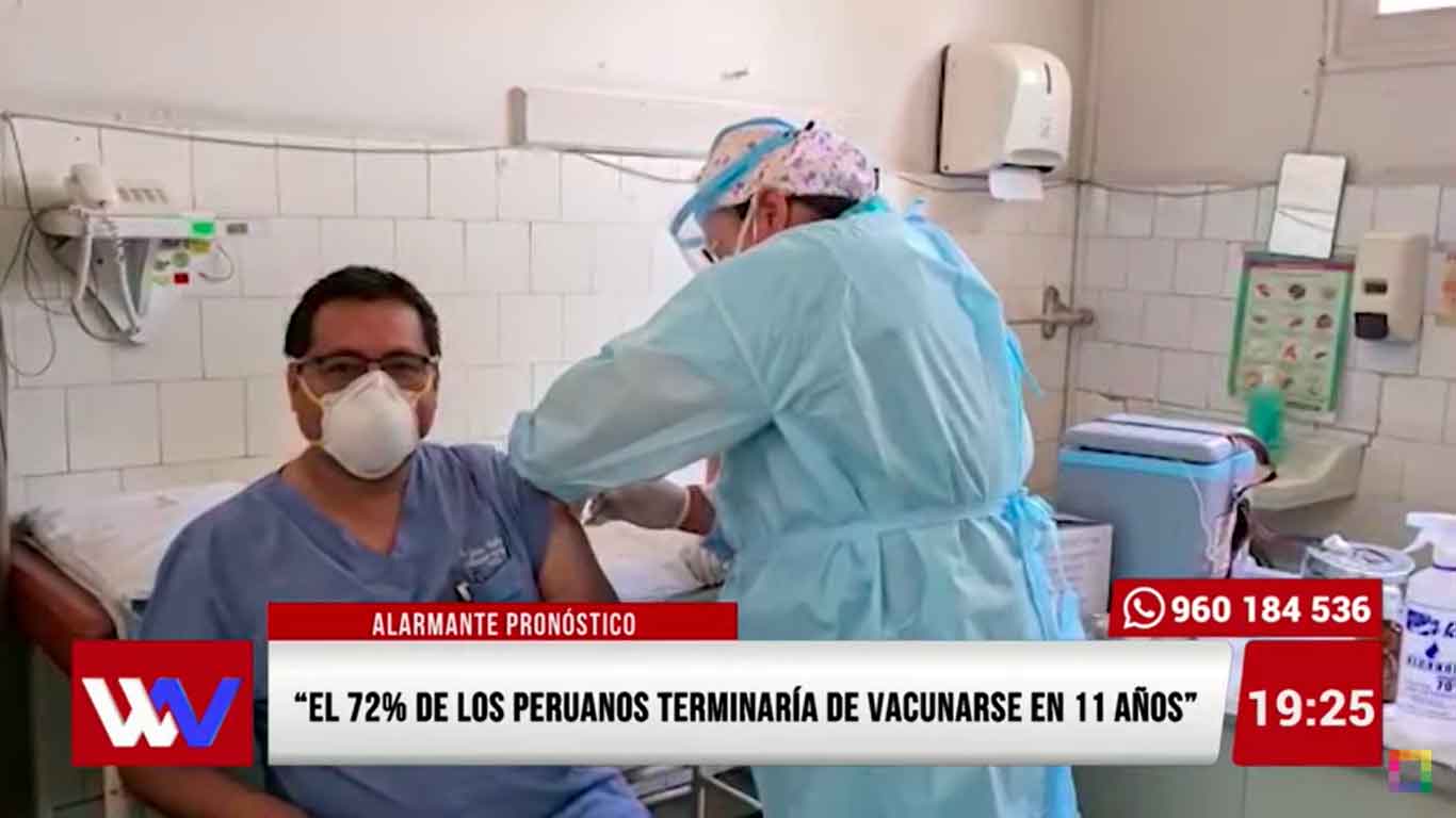 Portada: "El 72% de los peruanos terminaría de vacunarse en 11 años"