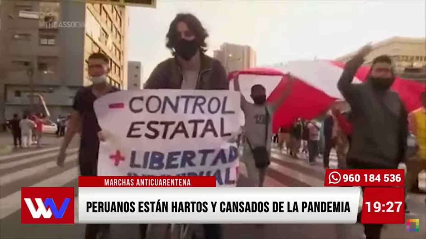 Portada: Miles de personas marchan en contra de la cuarentena