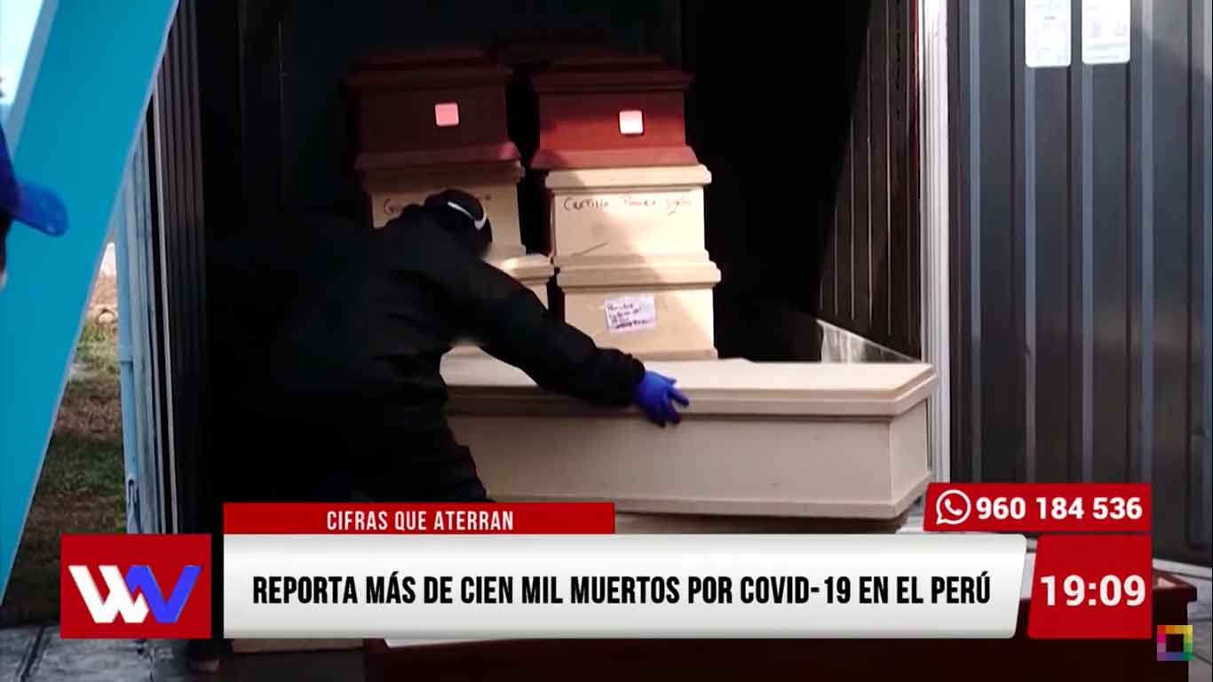 Reporta más de cien mil muertos por COVID-19 en el Perú