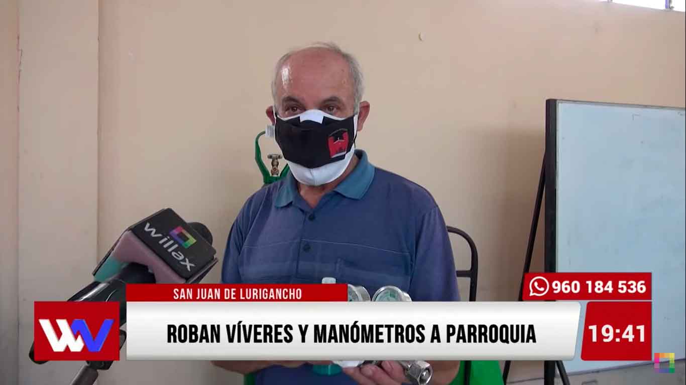 Roban víveres y manómetros a parroquia