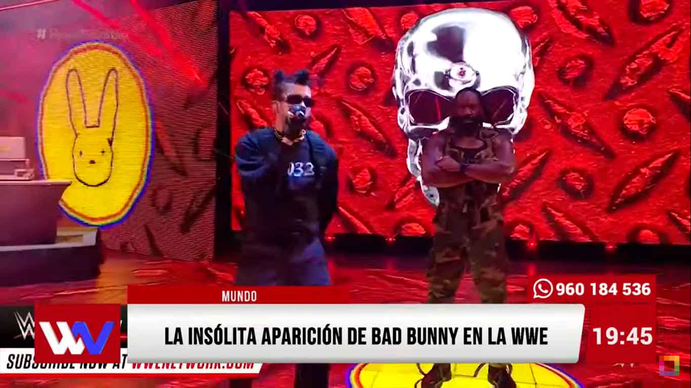 La insólita aparición de Bad Bunny en la WWE