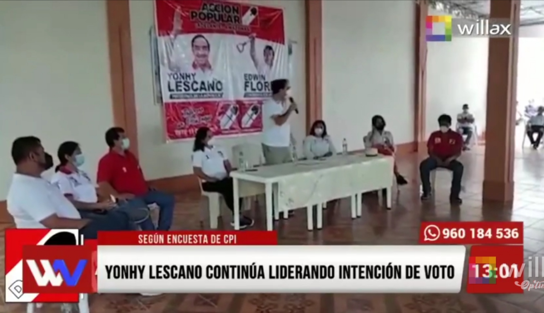 Yonhy Lescano continúa liderando intención de voto