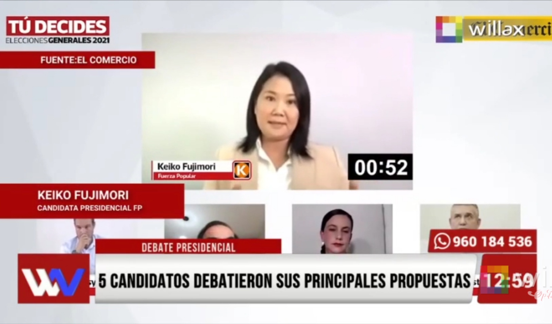 Portada: Cinco candidatos debatieron sus principales propuestas