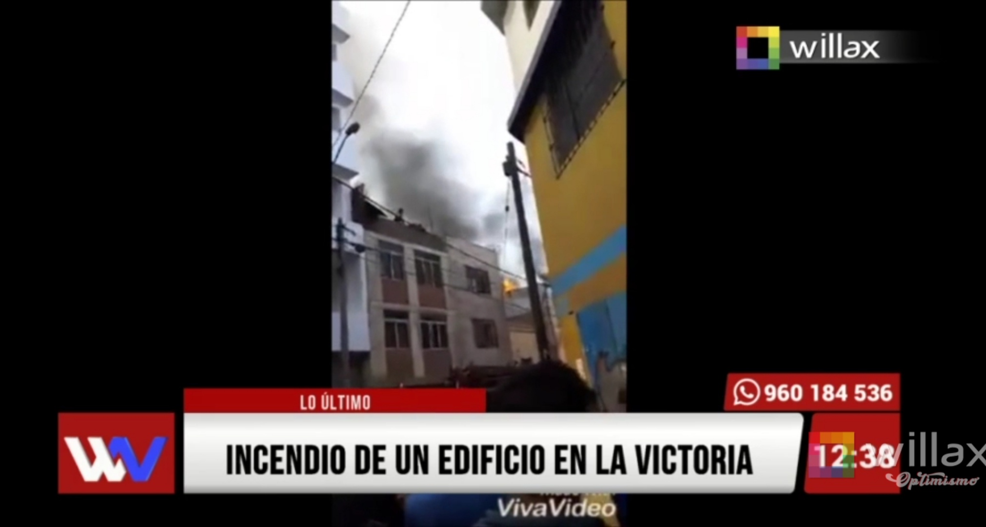 La Victoria: Incendio se registra en inmueble y bomberos tratan de controlarlo