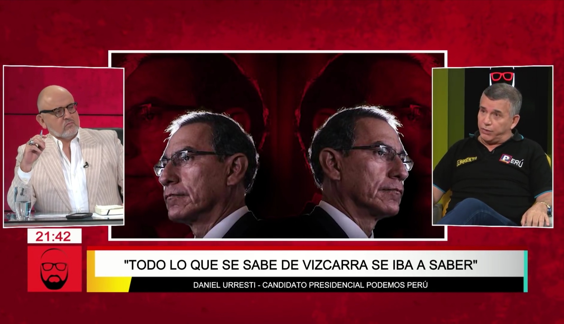 Portada: Daniel Urresti: "No creo que Vizcarra haya sido bien vacado"