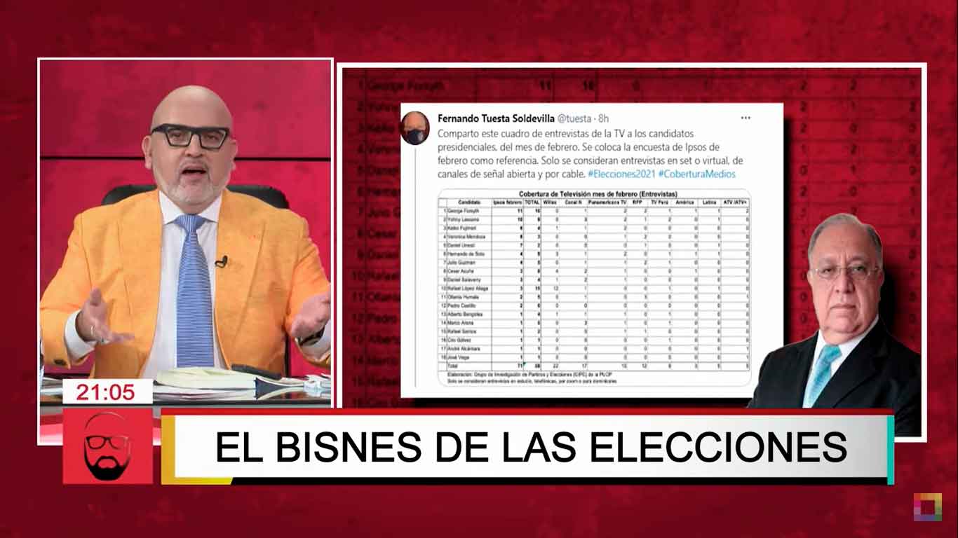 Portada: Beto A Saber: Fernando Tuesta y "el bisnes de las elecciones"