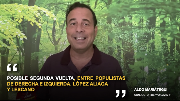 Aldo Mariátegui: "Posible segunda vuelta, entre López Aliaga y Lescano"