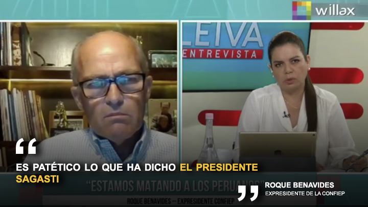 Roque Benavides: "Es patético lo que ha dicho el presidente Sagasti"