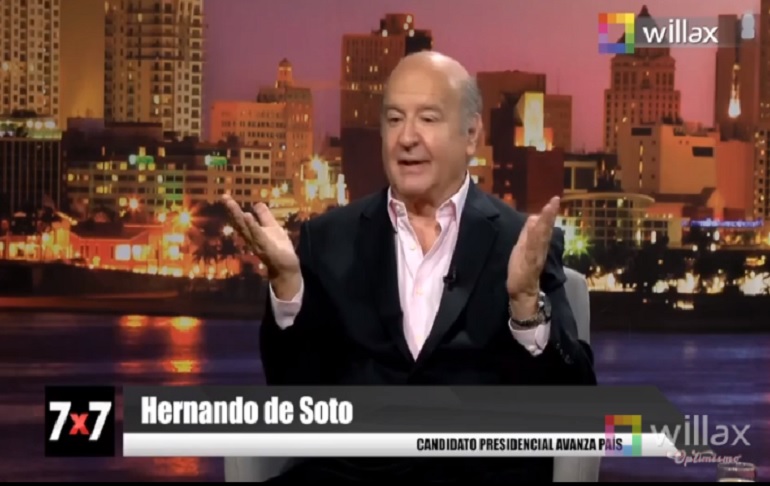 Hernando de Soto: Me hubiese gustado ganar el Nobel de Economía