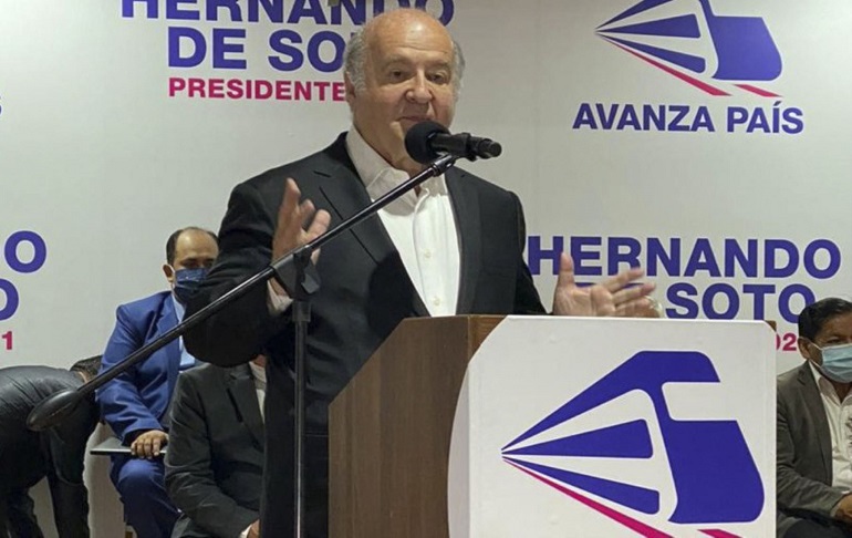 Portada: Hernando de Soto rechaza exclusión de López Aliaga y Forsyth: "No al veto, sí al voto"