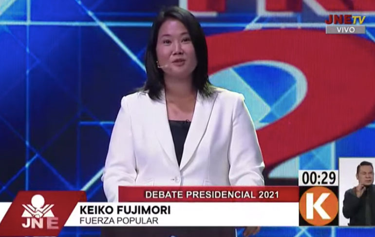 Keiko Fujimori en debate del JNE: Hay que eliminar la ideología de género de los textos escolares