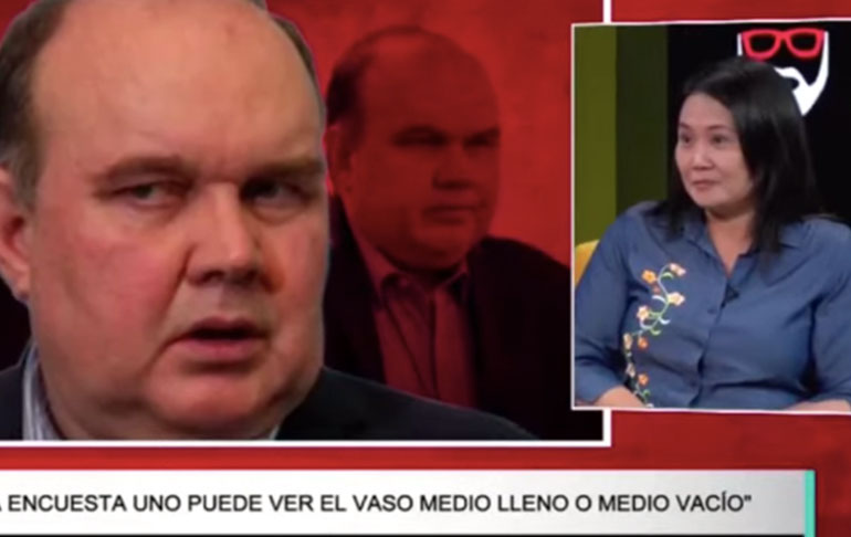 Keiko Fujimori: Rafael López Aliaga "es bien salvaje al hablar"