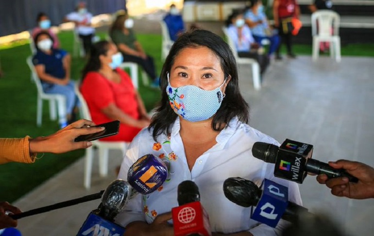 Keiko Fujimori sobre Alejandro Aguinaga: "Haber solicitado la vacuna para su esposa me parece una falta de empatía"