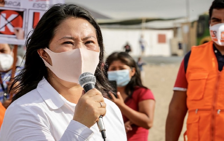 Portada: Keiko Fujimori sobre alianza de López Aliaga con el Frente Patriótico: “Se avizora un nuevo sancochado”