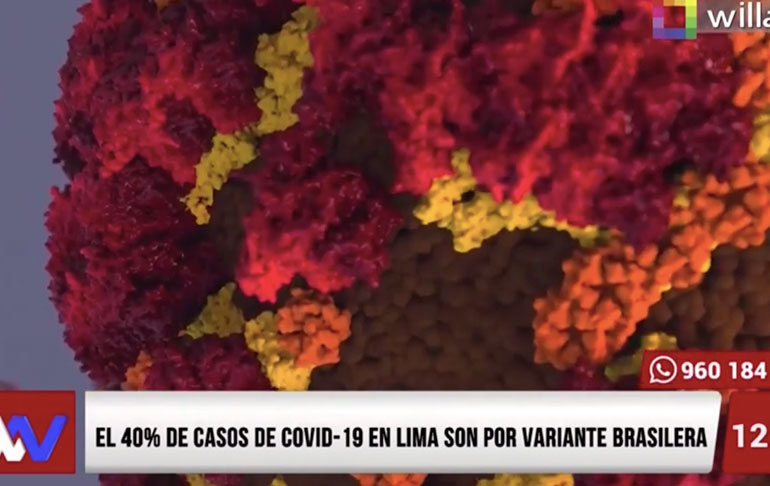 Portada: Estudio del INS muestra que cerca del 40% de los casos covid-19 en Lima son causados por variante brasilera