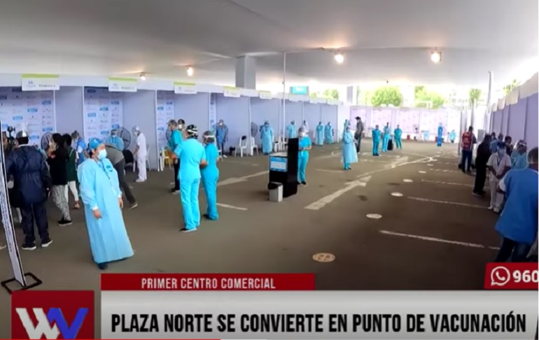 Portada: Plaza Norte se convierte en punto de vacunación