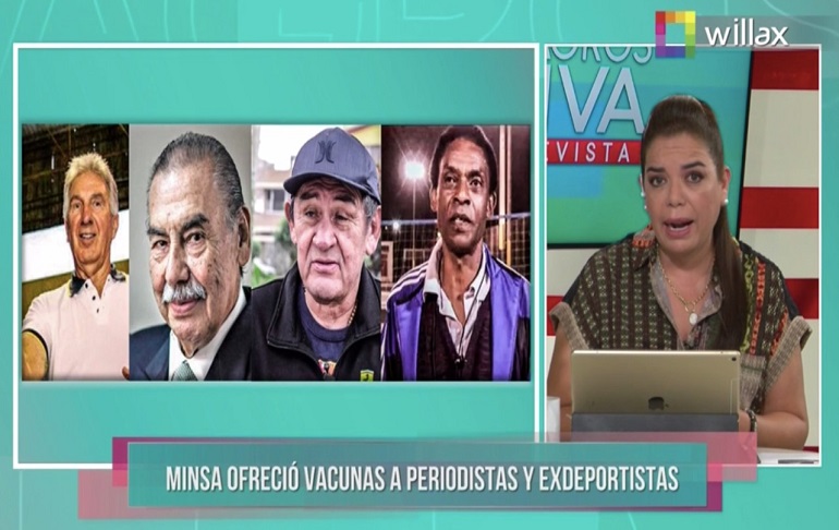 Portada: Milagros Leiva Entrevista: Minsa ofreció vacunar a periodistas y exdeportistas
