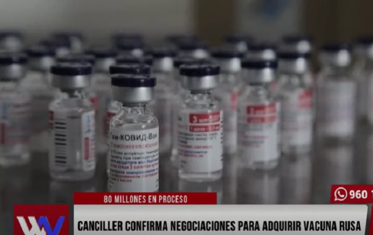 Portada: Canciller confirma negociones para adquirir vacuna rusa