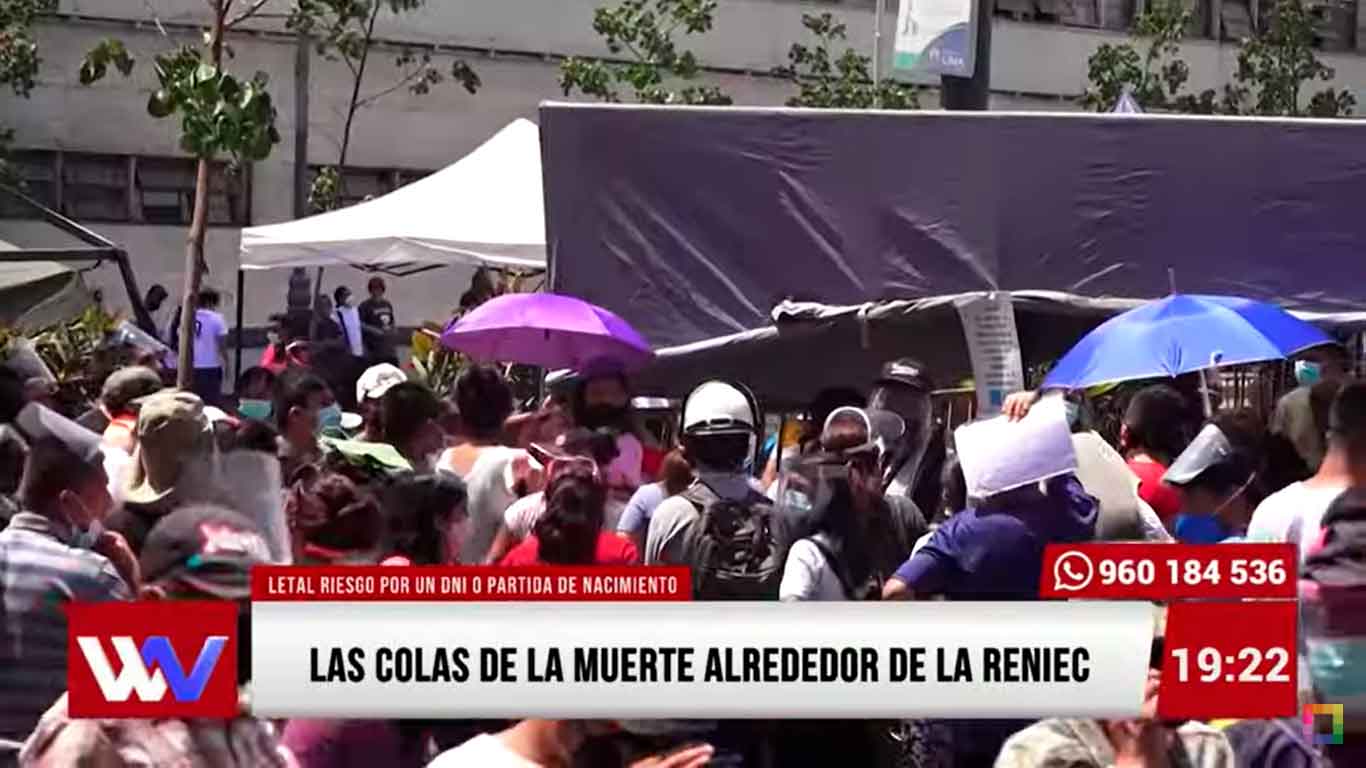 Las colas de la muerte alrededor del Reniec