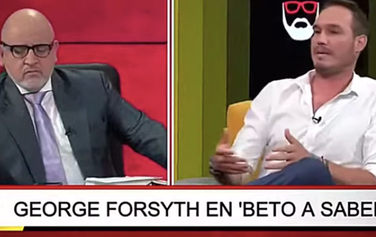 George Forsyth: Hernando de Soto "no siente lo que siente el pueblo"