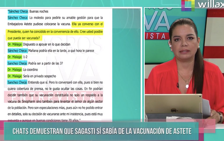 Milagros Leiva sobre vacunación de Elizabeth Astete: No le creo a Pilar Mazzetti ni a Violeta Bermúdez