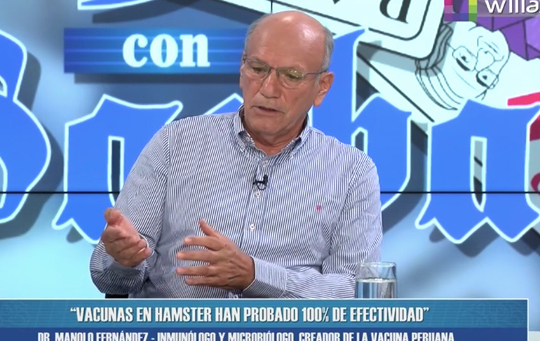 Portada: Manolo Fernández: "Si hubiese voluntad política, en el mes de julio ya tendríamos vacunas peruanas"