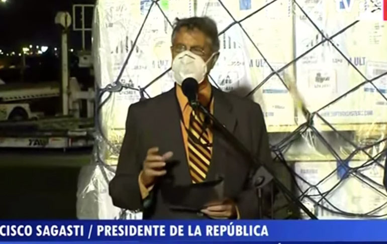 Portada: Francisco Sagasti: "Perú es el segundo país en América Latina en recibir vacunas de Pfizer a través de Covax Facility"