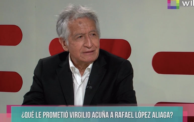 Virgilio Acuña: No hay ninguna alianza con Rafael López Aliaga