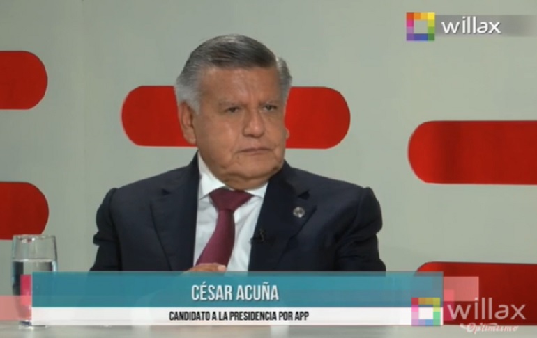 César Acuña: Estoy mejor sin asesor y tengo más posibilidades de pasar a segunda vuelta