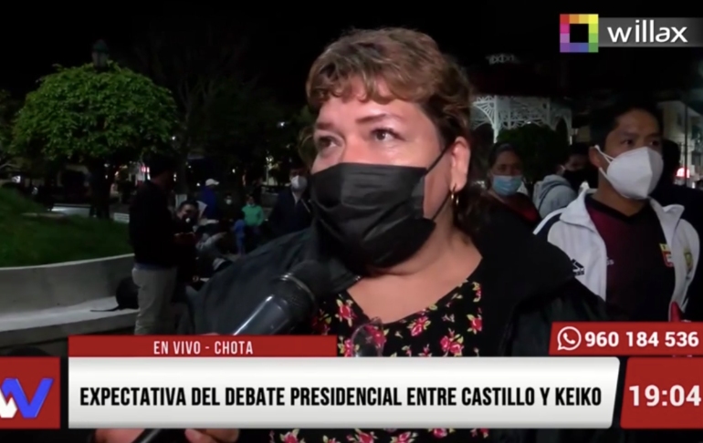 Debate en Chota: ciudadanos esperan con expectativa la polémica entre Pedro Castillo y Keiko Fujimori