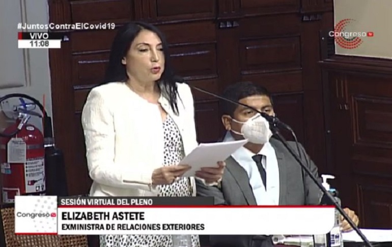 Elizabeth Astete sobre el caso Vacunagate: “Asumo la responsabilidad de mis actos y de mis omisiones”