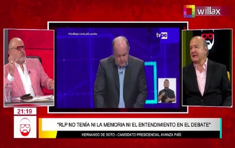 Hernando de Soto: A Rafael López Aliaga nadie le haría caso a nivel internacional