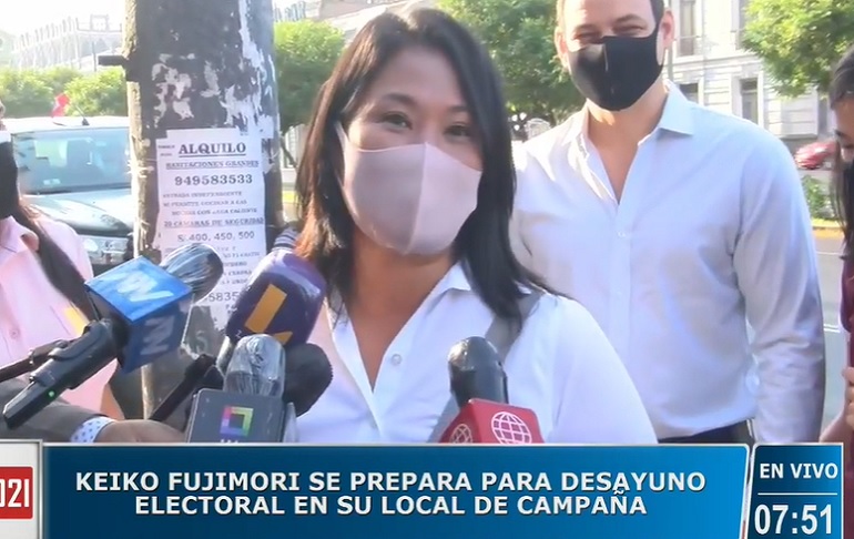 Keiko Fujimori: "No he tenido la oportunidad de conversar con mi padre"