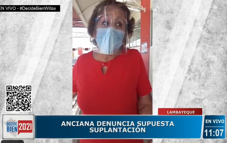 Portada: Lambayeque: Mujer denuncia supuesta suplantación de voto