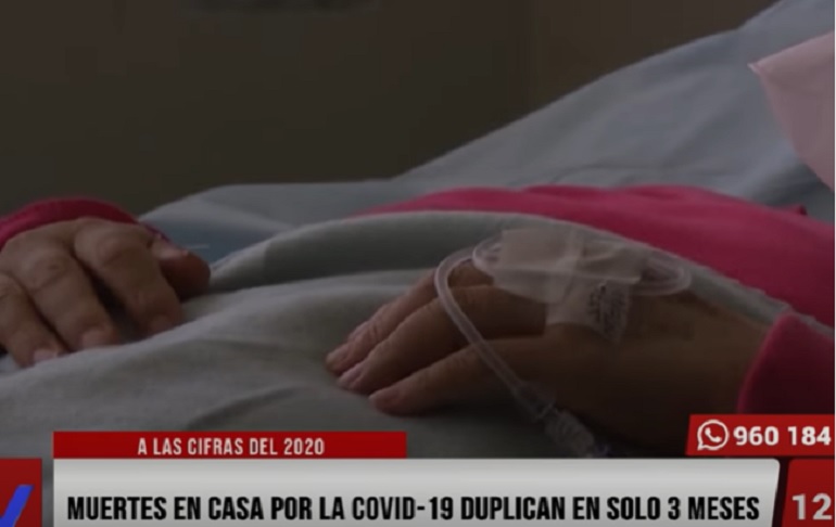 Portada: Muertes en casa por la COVID-19 duplican en tres meses a las registradas en el 2020