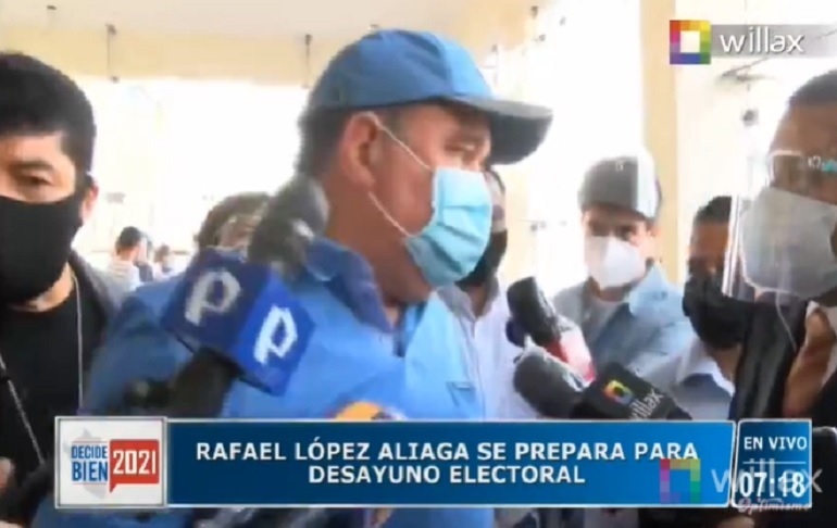 Rafael López Aliaga: "He pedido que no coman chancho, puede ser chicharrón de lagarto"