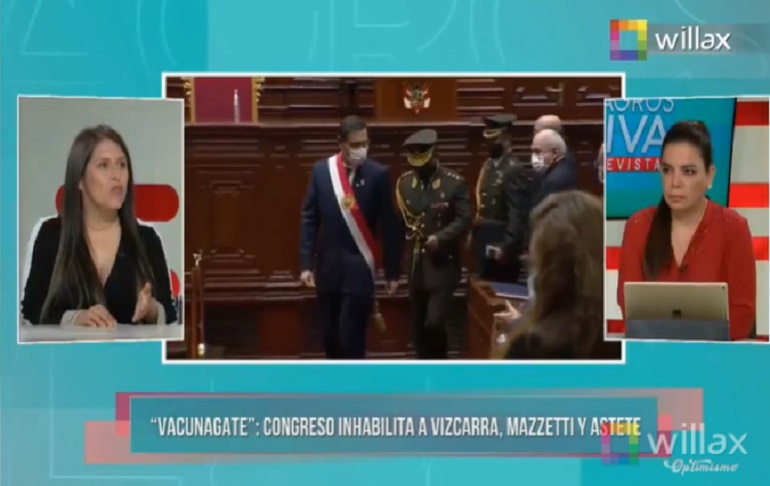 Portada: Yeni Vilcatoma sobre inhabilitación de Martín Vizcarra: "Quiero decir al Poder Judicial que no meta la mano"