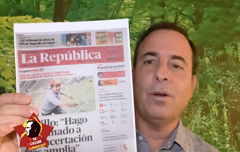 Portada: Aldo Mariátegui: "Si Pedro Castillo llega al poder, no vamos a salir de ellos"