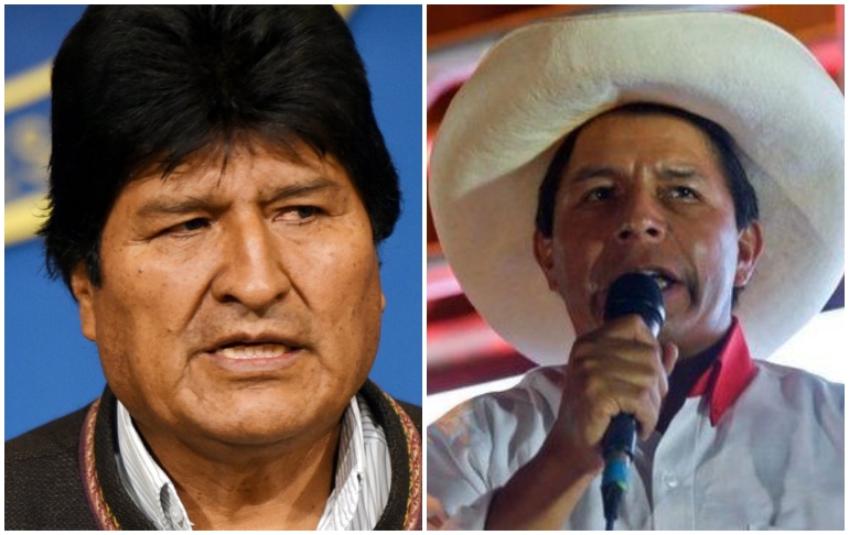 Evo Morales le expresa su apoyo a Pedro Castillo y dice que tiene un programa similar al suyo